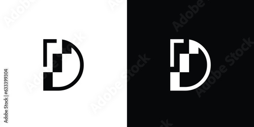 Modern and unique D logo design
