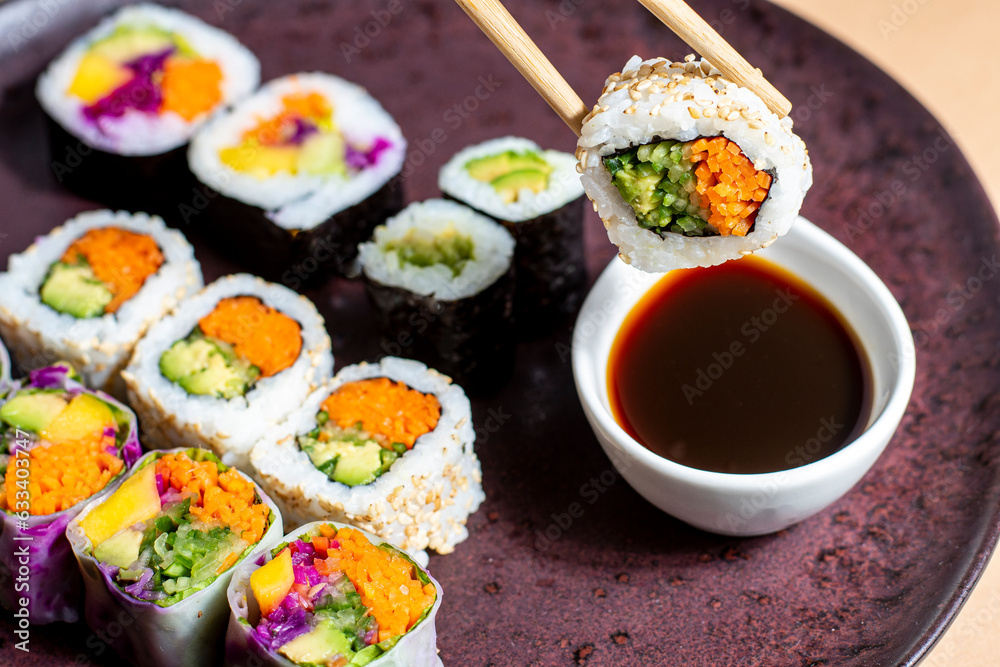 vegetable sushi dish vegetable sushi dish