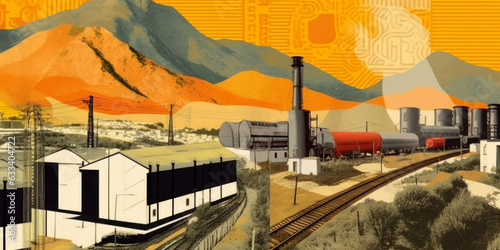 South Africa collage illustration