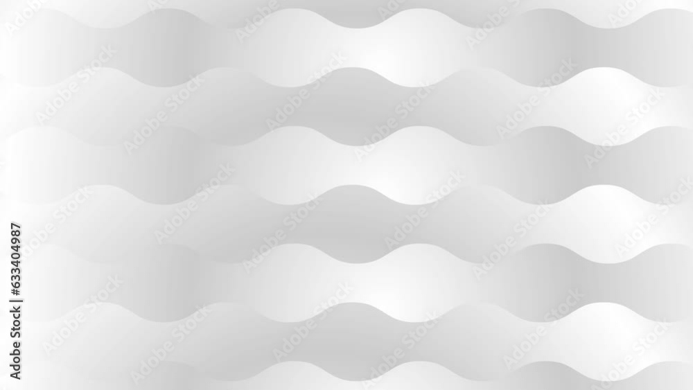 Animated silver waves background. Looped video. Decorative waves gradually moves. Flat pattern. Vector illustration. Animated silver waves background. Looped video. Decorative waves gradually moves. Flat pattern. Vector illustration.