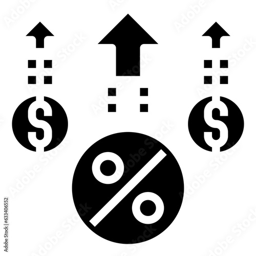 INCREASED PROFITS line icon,linear,outline,graphic,illustration