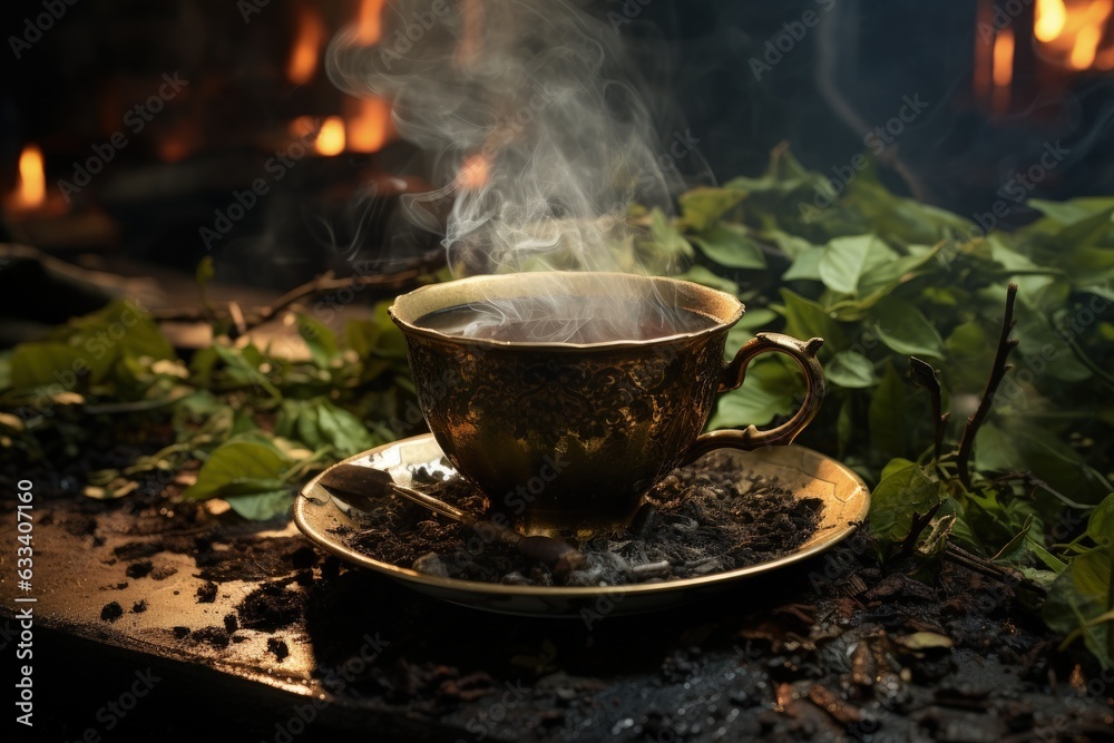 Tea is a beverage obtained by boiling, brewing, infusing the leaf of a tea bush. Black green floral herbal. Leisure, health properties, therapeutic midditya. Fruity berry. Organic refreshing drink.