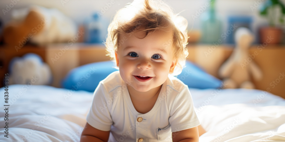 The Purity of a Baby Boy in a White Bedroom: A Symbol of the Future The Purity of a Baby Boy in a White Bedroom: A Symbol of the Future