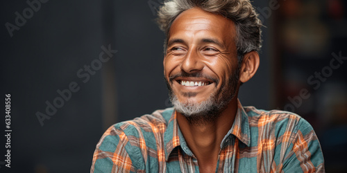 Radiant Joy: Smiling Man in Laughter