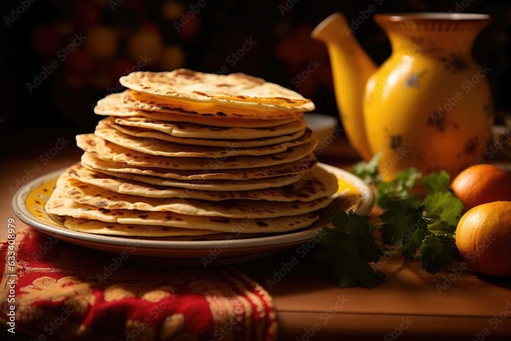 freshly made tortillas stacked on a plate freshly made tortillas stacked on a plate