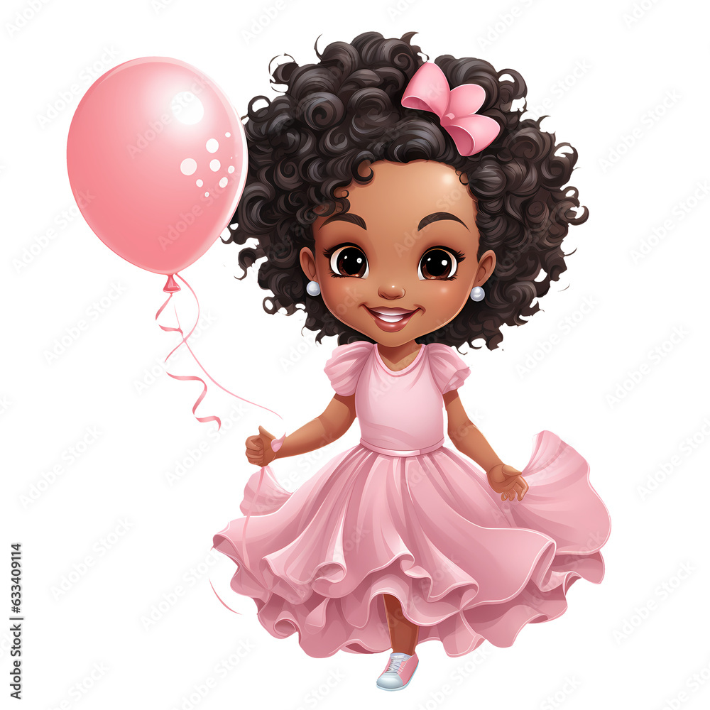 Cute Black Baby Girl Clipart Illustration Cute Black Baby Girl Clipart Illustration