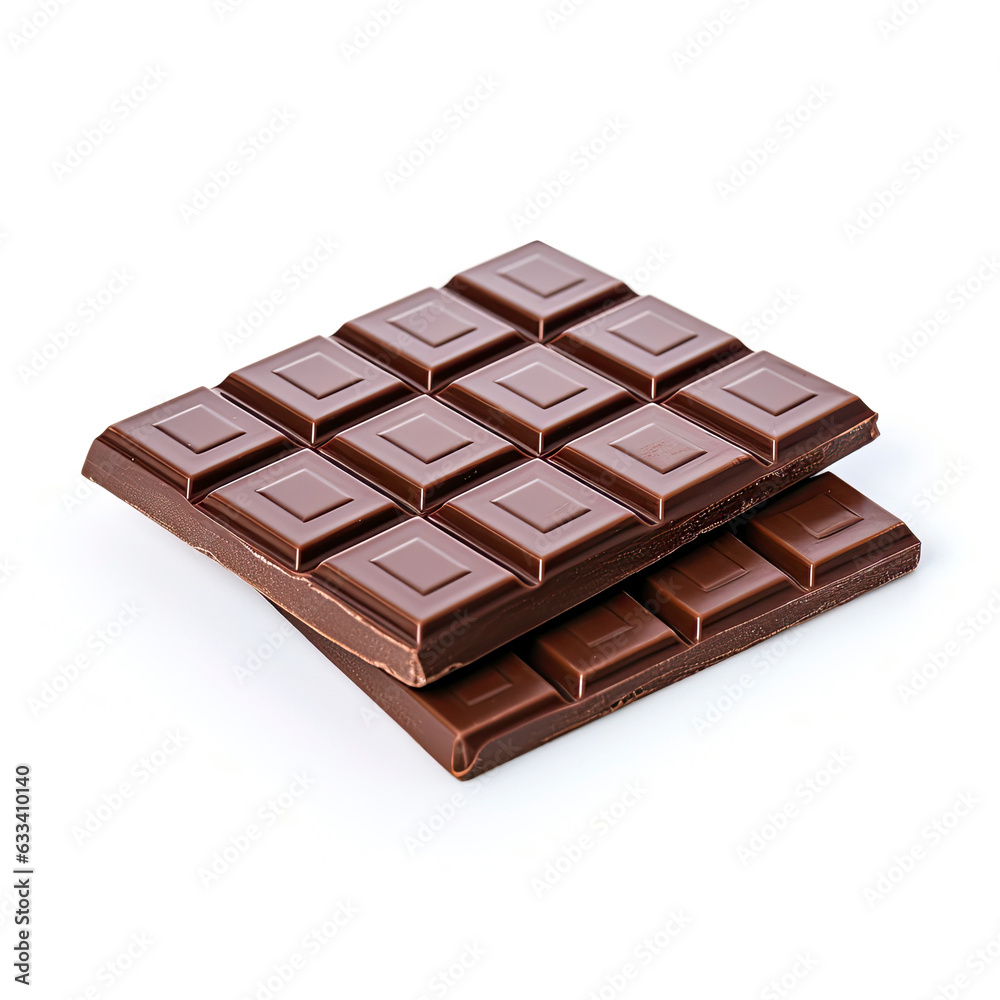 Two chocolate bars stacked on top of each other Two chocolate bars stacked on top of each other