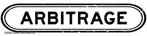 Grunge black arbitrage word rubber seal stamp on white background