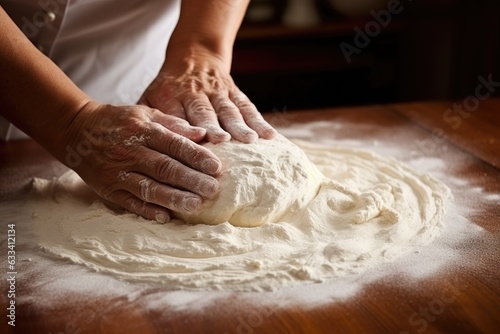 rolling out dough on a floured countertop for homemade pasta