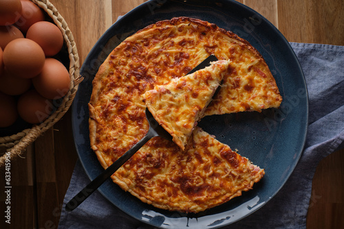 Wallpaper Mural Quiche served on plate for lunch Torontodigital.ca