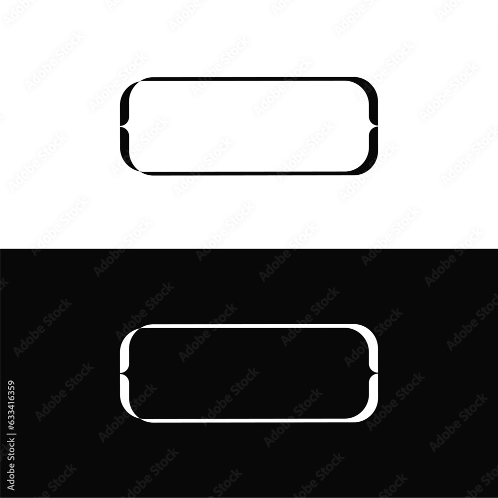 Rectangle vector logo template design Rectangle vector logo template design