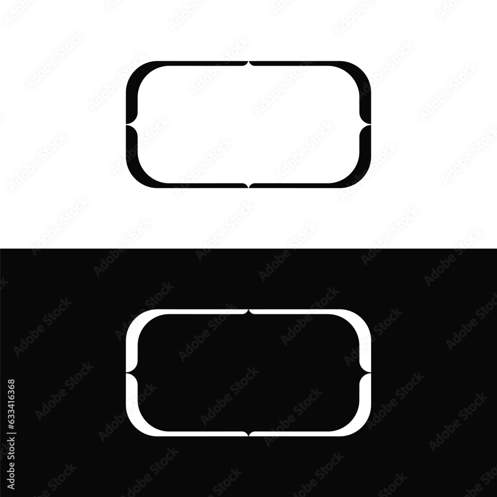 Rectangle vector logo template design Rectangle vector logo template design