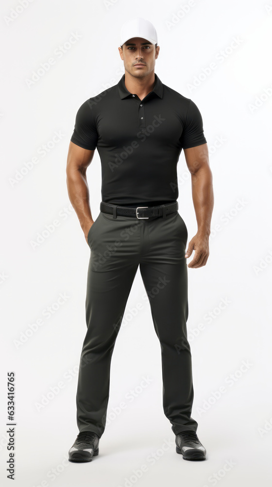 Fototapeta premium Full shot of professional looking 32 year old male. Work, job, outfit. Isolated on white background.