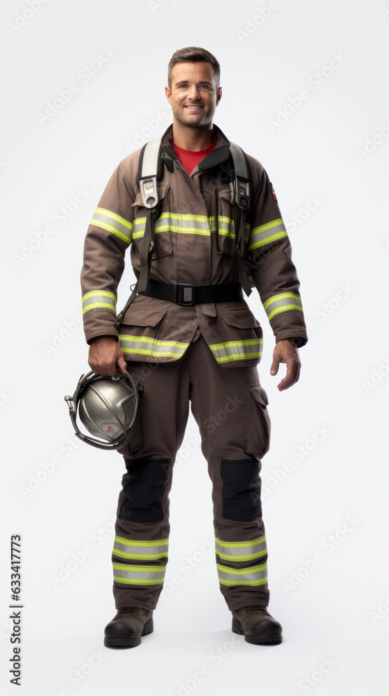 Full shot of professional looking 32 year old male. Work, job, outfit. Isolated on white background.