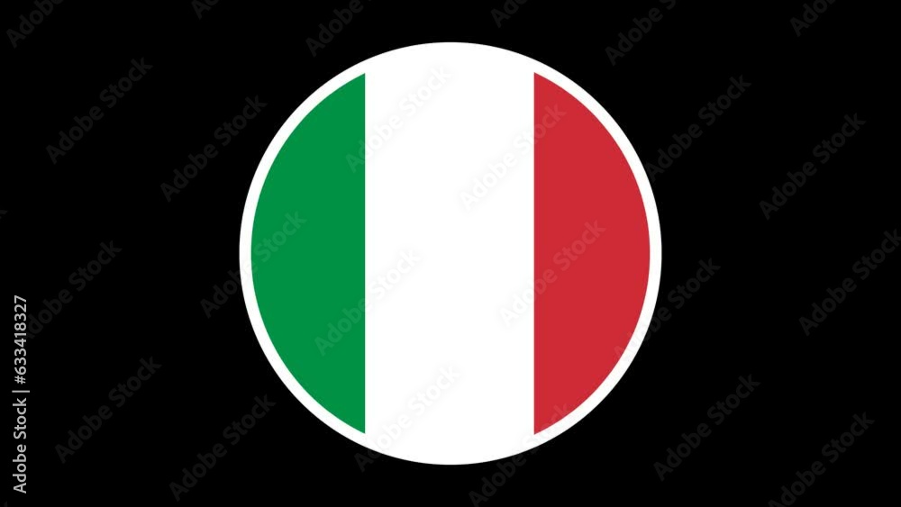 Italy round flag reveal animation Italy round flag reveal animation