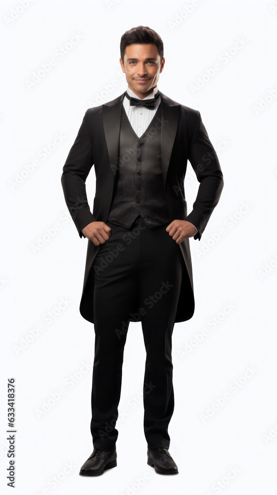 Full shot of professional looking 32 year old male. Work, job, outfit. Isolated on white background. Full shot of professional looking 32 year old male. Work, job, outfit. Isolated on white background.