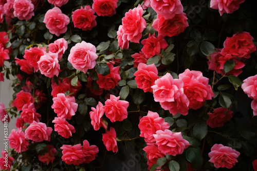 Climbing roses close-up © Veniamin Kraskov