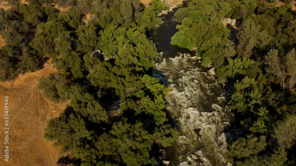 Aerial View of Kern River, Lake Isabella, Kern County