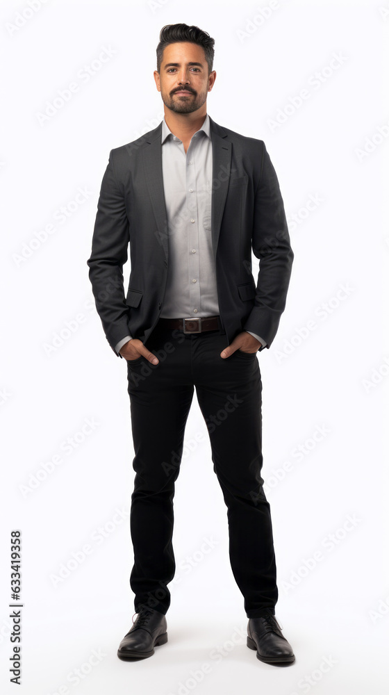 Full shot of professional looking 32 year old male. Work, job, outfit. Isolated on white background. Full shot of professional looking 32 year old male. Work, job, outfit. Isolated on white background.