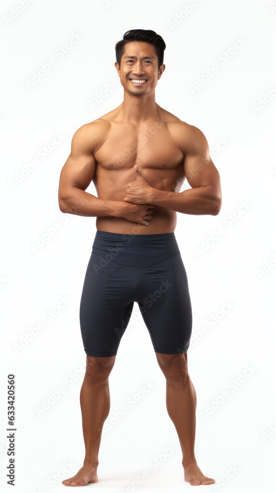 Full shot of professional looking 32 year old male. Work, job, outfit. Isolated on white background.