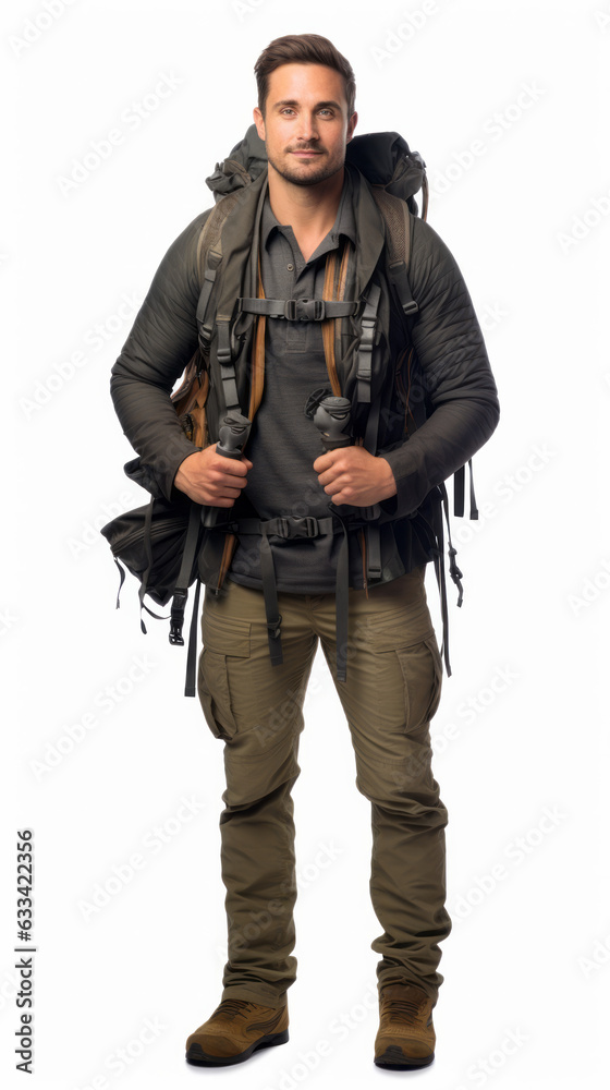 Full shot of professional looking 32 year old male. Work, job, outfit. Isolated on white background. Full shot of professional looking 32 year old male. Work, job, outfit. Isolated on white background.