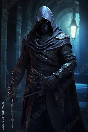 Human Shadowblade in Dark Leather