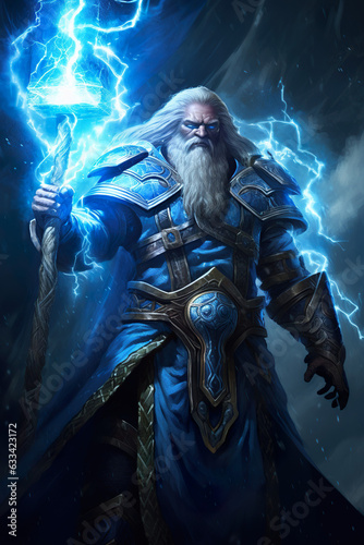 "Enchanted Dwarven Warlock's Stormcaster" © Nadge