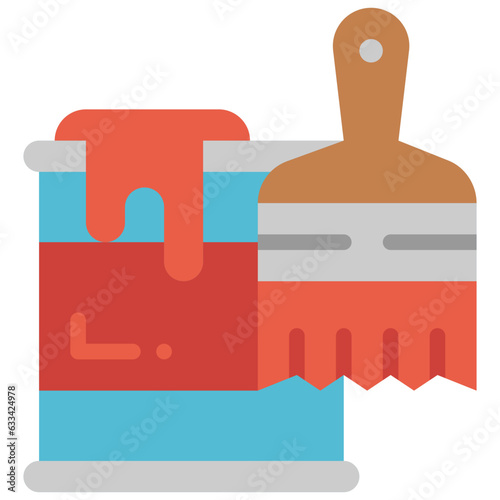 paint brush flat icon