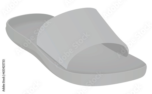 Grey flip flops. vector illustration