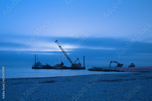 barge for work at sea