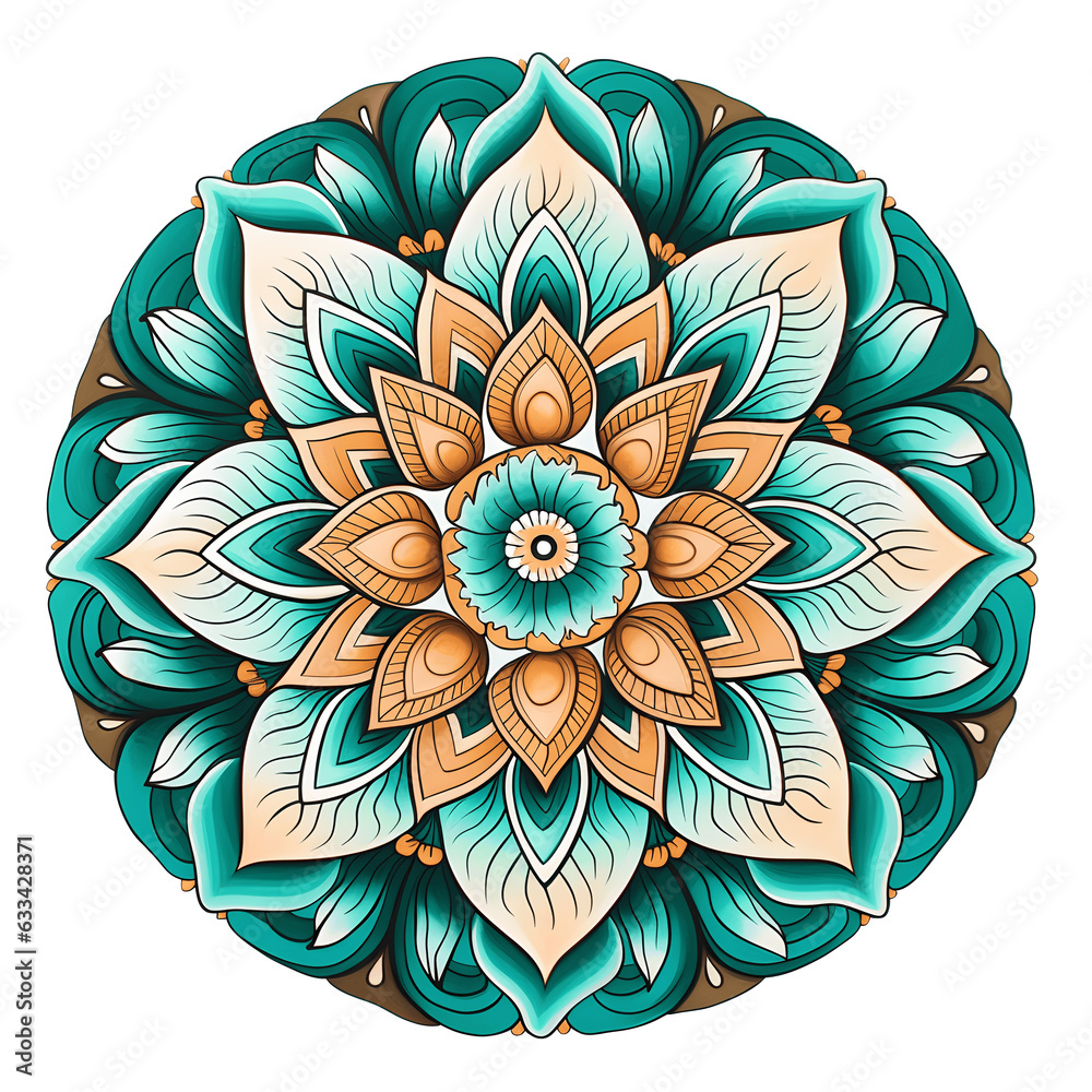 Ornamental Mandala, Isolated Eastern Pattern Ornamental Mandala, Isolated Eastern Pattern