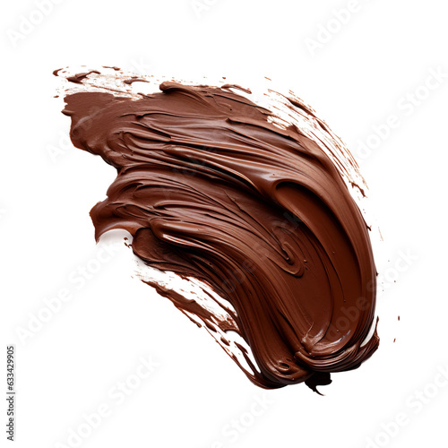油絵の質感の抽象素材）厚塗りされたダークブラウンの絵の具あるいはチョコ。AI生成画像