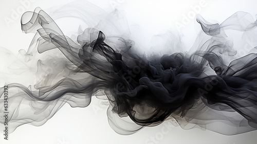Abstract art white and black paint background with liquid fluid grunge texture. 3d Rendering