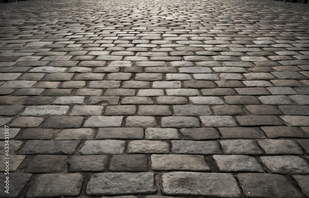 gray cobbled background street background Generative AI