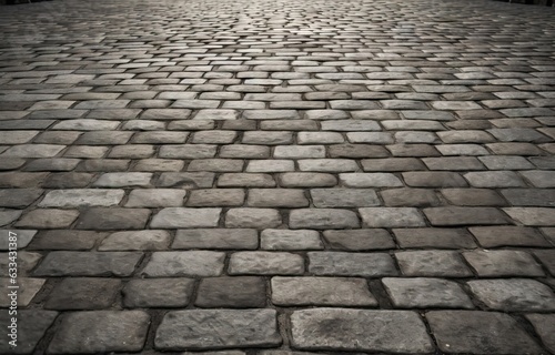 gray cobbled background street background Generative AI