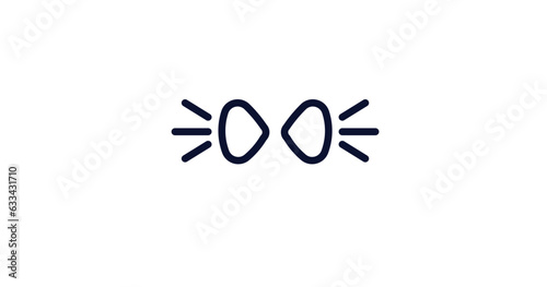 car parking light icon. Thin line car parking light icon from car parts collection. Outline vector isolated on white background. Editable car parking light symbol can be used web and mobile