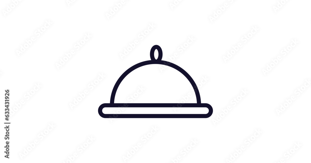 serving dish icon. Thin line serving dish icon from food collection. Outline vector isolated on white background. Editable serving dish symbol can be used web and mobile serving dish icon. Thin line serving dish icon from food collection. Outline vector isolated on white background. Editable serving dish symbol can be used web and mobile