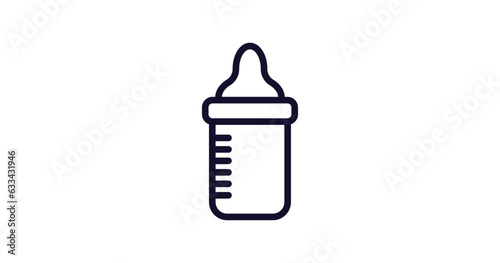 sippy cup icon. Thin line sippy cup icon from food collection. Outline vector isolated on white background. Editable sippy cup symbol can be used web and mobile