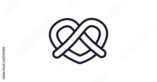 pretzel icon. Thin line pretzel icon from food collection. Outline vector isolated on white background. Editable pretzel symbol can be used web and mobile