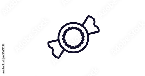 polvoron icon. Thin line polvoron icon from food collection. Outline vector isolated on white background. Editable polvoron symbol can be used web and mobile