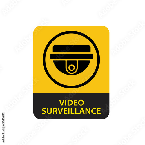 Video surveillance sign. CCTV Camera for security system. vector eps 10