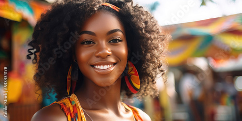 Candid Close-Up of a Grinning Girl in Bahamas © AIproduction