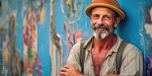 Charming Middle-Aged Man Grinning in Havana's Glow