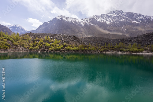 Beautiful view at Borith Lake Near Passu Glacier in Gilgit-Baltistan, Pakistan