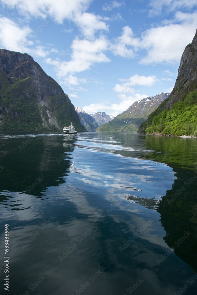 Cruising the Aurlandsfjord, part of Sognefjord, Norway