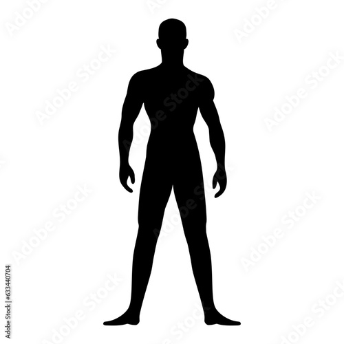 Male athletic human body silhouette. Vector illustration