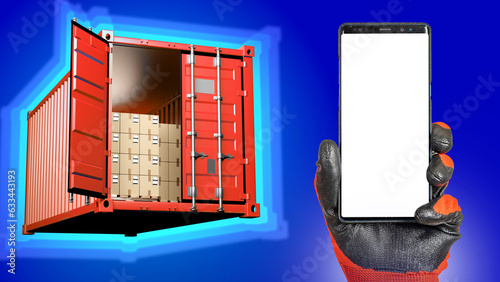 Phone is in hand logisticia...