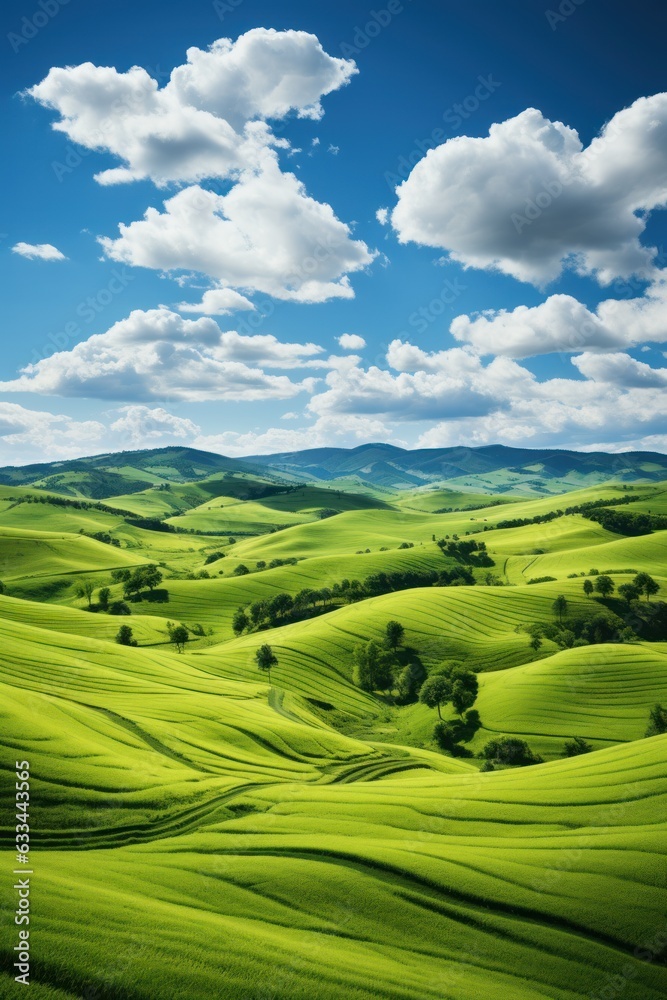 Perfect views of farmland and green fields. The location of the Ukrainian agricultural region, Europe, farmland, and farmland. photo wallpaper simple landscape