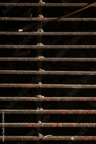 Old unknown origin, dark gray, horizontal bars
