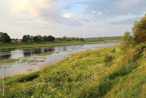 River in the countryside on a summer evening